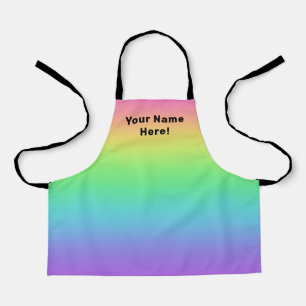 Personalized Rainbow Kids Apron