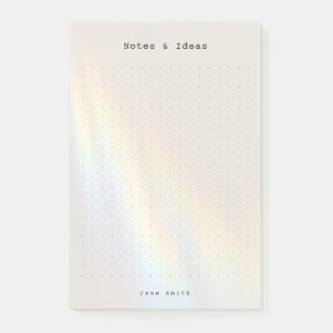 Personalized rainbow light aesthetic dot Grid  Post-it Notes