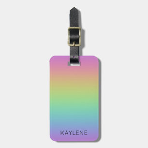 Personalized Rainbow Luggage Tag