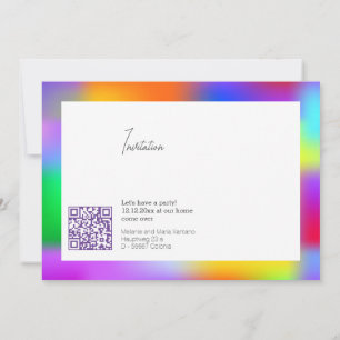 Personalized Rainbow Modern Graphic Design Invitation