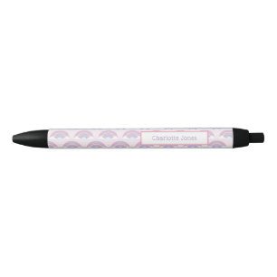 Personalized Rainbow Name Colourful Black Ink Pen
