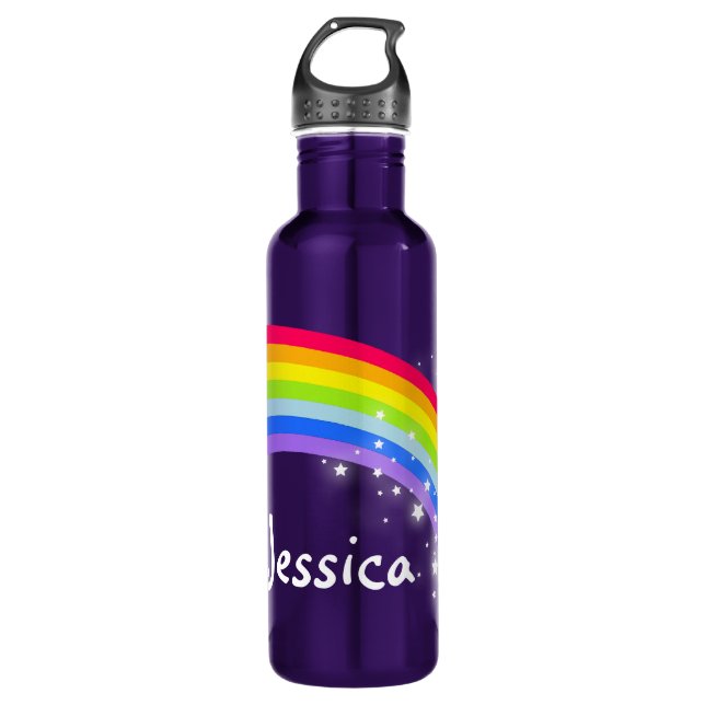 Personalized rainbow named kids drinks bottle (Front)