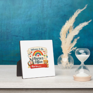 Personalized Rainbow Nurse's Office Door Sign   Cu Plaque