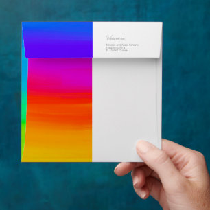 Personalized rainbow painting   envelope