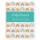 Personalized Rainbow Pattern Sketchbook