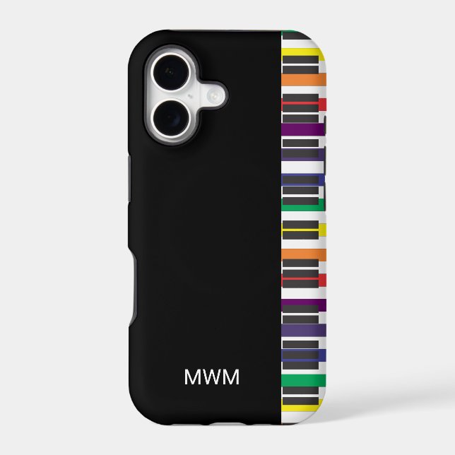 Personalized Rainbow Piano Keys (Back)