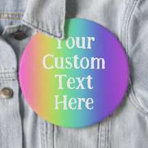 Personalized Rainbow Pin-On Button