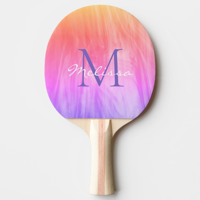 Personalized Rainbow Ping Pong Paddle (Front)