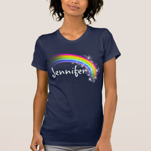 Personalized rainbow stars tee