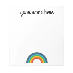 Personalized Rainbow Stationery Notepad