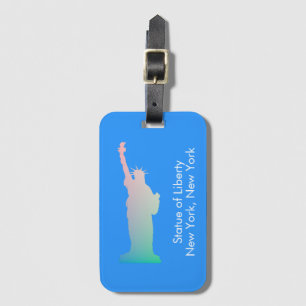 Personalized Rainbow Statue of Liberty New York Luggage Tag