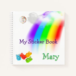 Personalized Rainbow Sticker Book