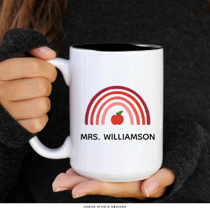 Personalized Rainbow Teacher Appreciation Mug