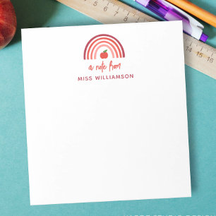 Personalized Rainbow Teacher Appreciation Notepad