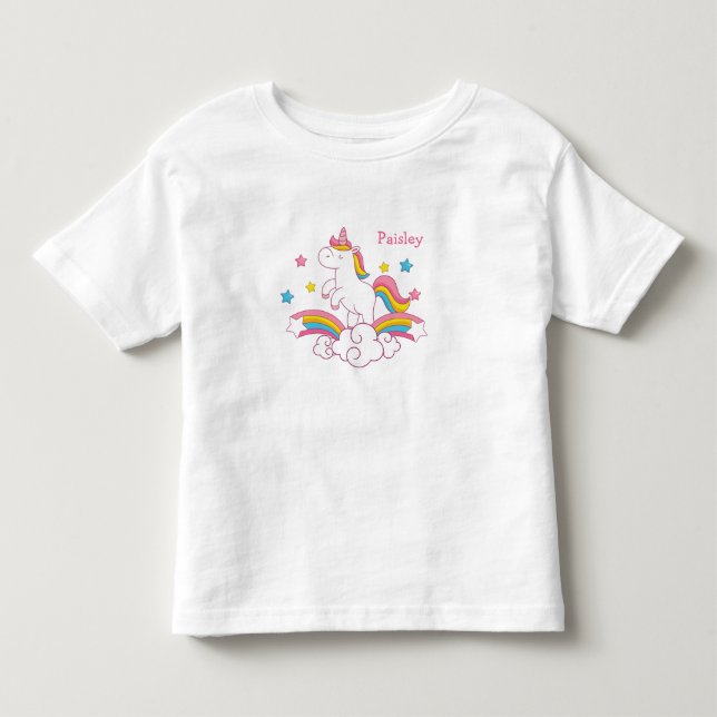 Personalized Rainbow Unicorn shirt with name (Front)