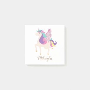 Personalized Rainbow Unicorn Simple Cute Post-it Notes