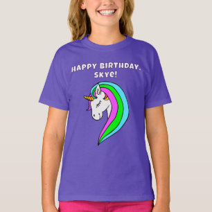 Personalized Rainbow Unicorn T-Shirt