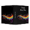 Personalized Rainbow White Music Notes on Black