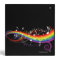 Personalized Rainbow White Music Notes on Black