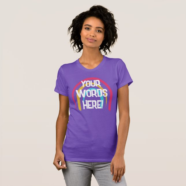 Personalized Rainbow Women's T-Shirt (Front Full)