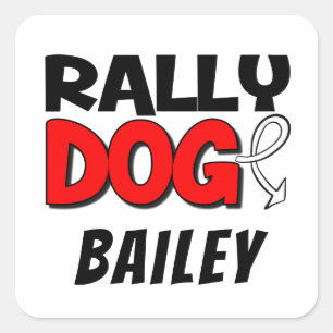 Personalized Rally Dog Obedience Sport  Square Sticker