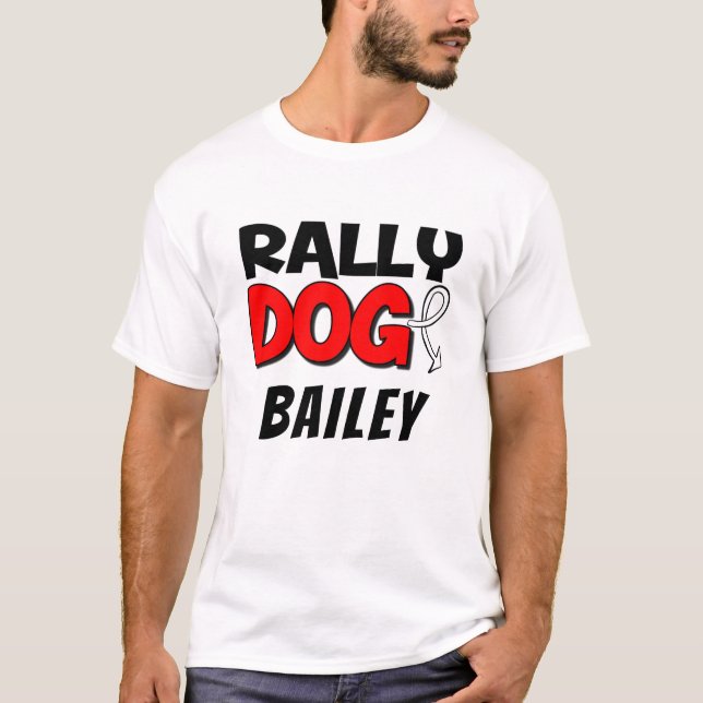 Personalized Rally Obedience Dog Sport  T-Shirt (Front)