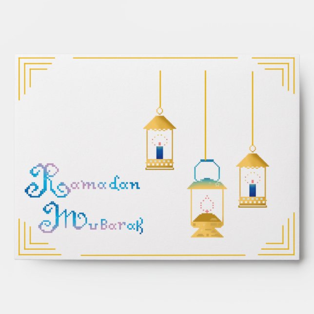 Personalized Ramadan Mubarak Envelope (Front)