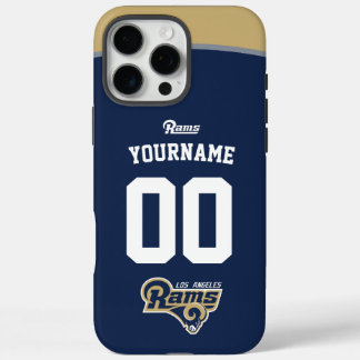 Personalized Rams Jersey American Football iPhone 16 Pro Max Case