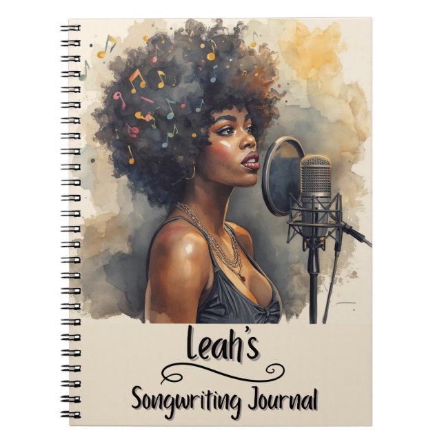 PERSONALIZED Rap Hip Hop Songwriting Journal (Front)