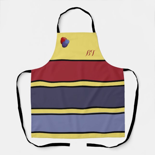 Personalized Raspberry Tart-Coloured Apron (Front)