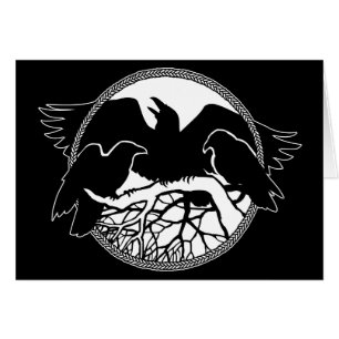 Personalized Raven Cards Cool Crow Art Cards