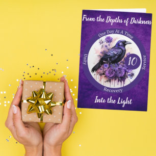 Personalized Raven Recovery Milestone Gift Card