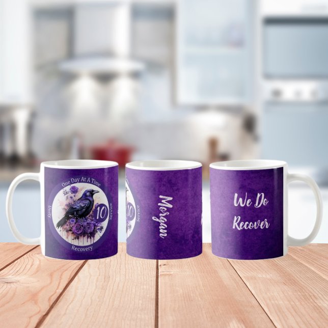 Personalized Raven Recovery Milestone Gift  Coffee Mug (Creator Uploaded)