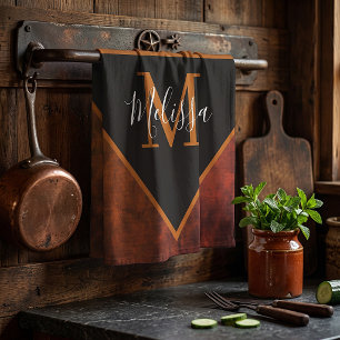 Personalized rawhide kitchen towel