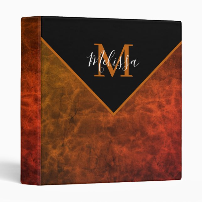 Personalized rawhide personalized  binder (Front/Spine)