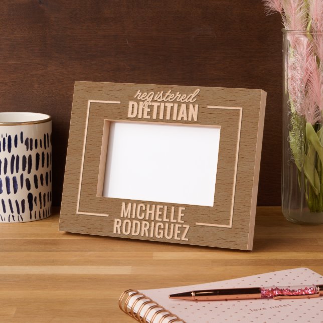 Personalized RD Registered Dietician Etched Frames (Left)
