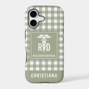 Personalized RD Registered Dietician Plaid Pattern