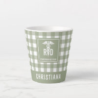 Personalized RD Registered Dietician Plaid Pattern
