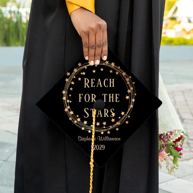 Personalized Reach For The Stars Graduation Cap Topper (Personalized Reach For The Stars Graduation Cap Topper)