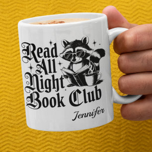 Personalized Read All Night Bookworm Coffee Mug