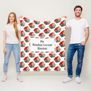 Personalized READING CORNER BOOKS Fleece Blanket