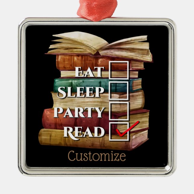 Personalized Reading First Metal Ornament (Front)