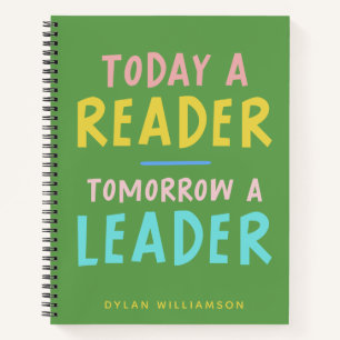 Personalized Reading Journal Student Kid Quote