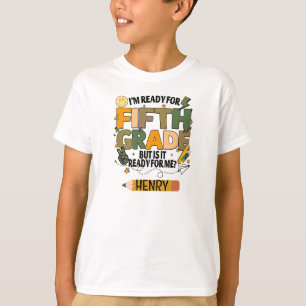 Personalized Ready for Fifth Grade Children's Tee