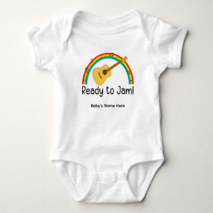 Personalized Ready to Jam Guitar Baby Bodysuit