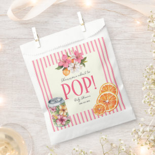 personalized Ready to Pop Tropical Floral Citrus  Favour Bag