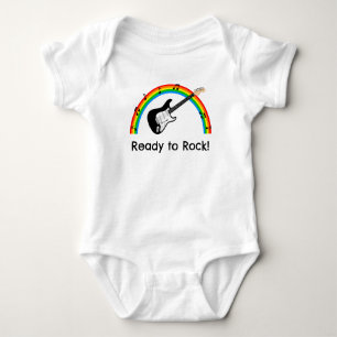 Personalized Ready to Rock Guitar Baby Bodysuit