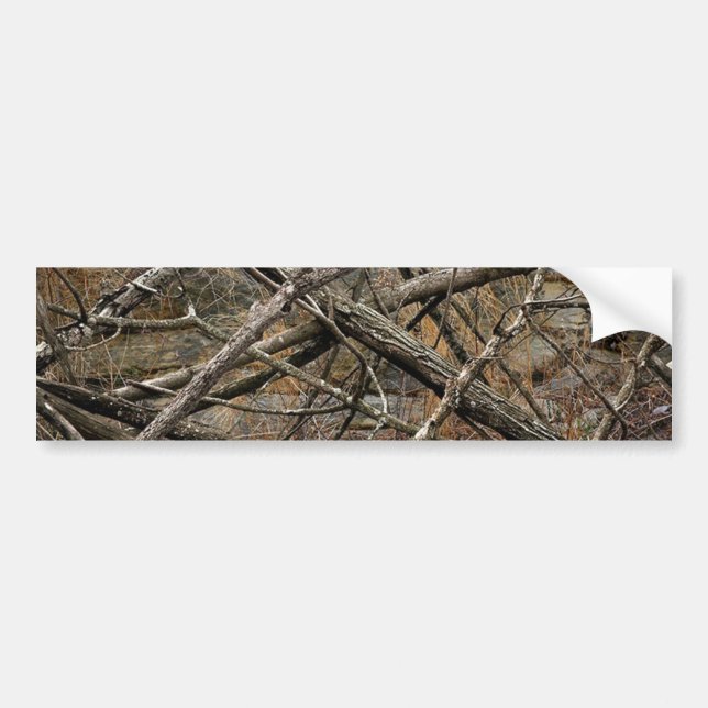 Personalized Real Camo / Camouflage (customizable) Bumper Sticker (Front)