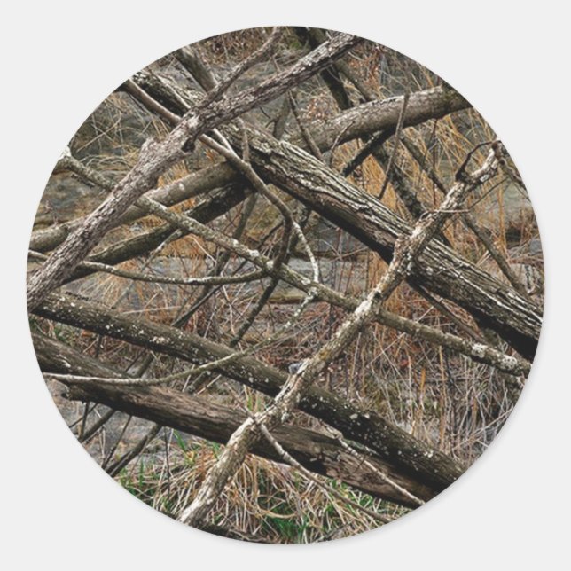 Personalized Real Camo / Camouflage (customizable) Classic Round Sticker (Front)