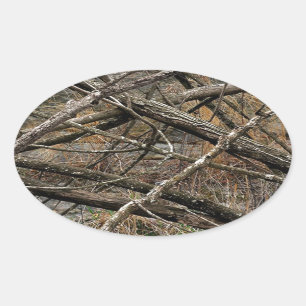 Personalized Real Camo / Camouflage (customizable) Oval Sticker
